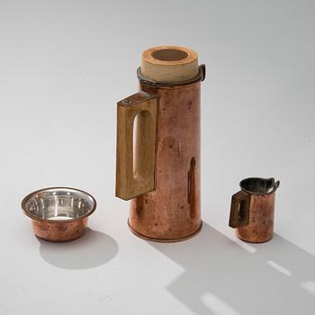 TAPIO WIRKKALA, COFFEE SERVICE, 3 PIECES. Stamped Tapio Wirkkala, Hopeakeskus. Late 1900s.