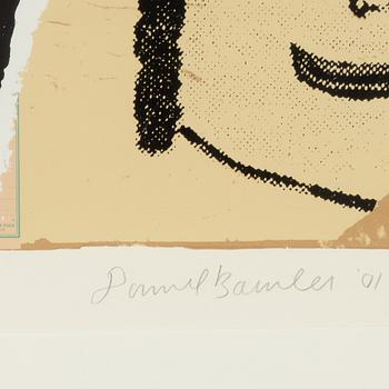 Donald Baechler, färgserigrafi, 2001, signerad 76/86.