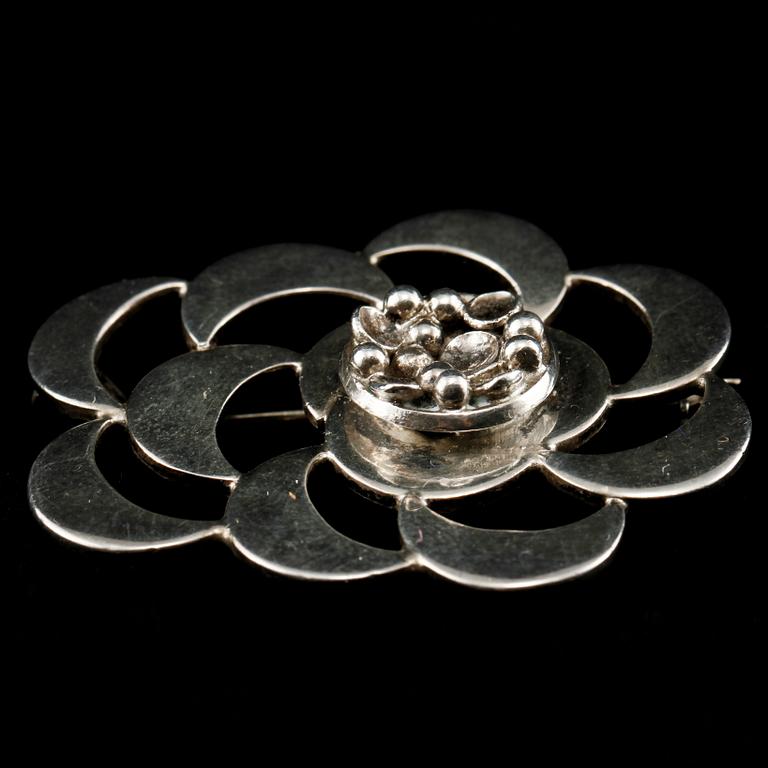 BROSCH, sterlingsilver, Sven-Erik Högberg, Göteborg, 1987. Vikt 12 g.
