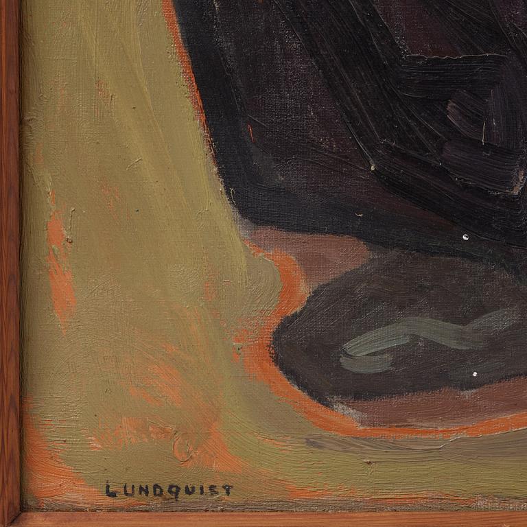 Evert Lundquist, Woman on a bench.