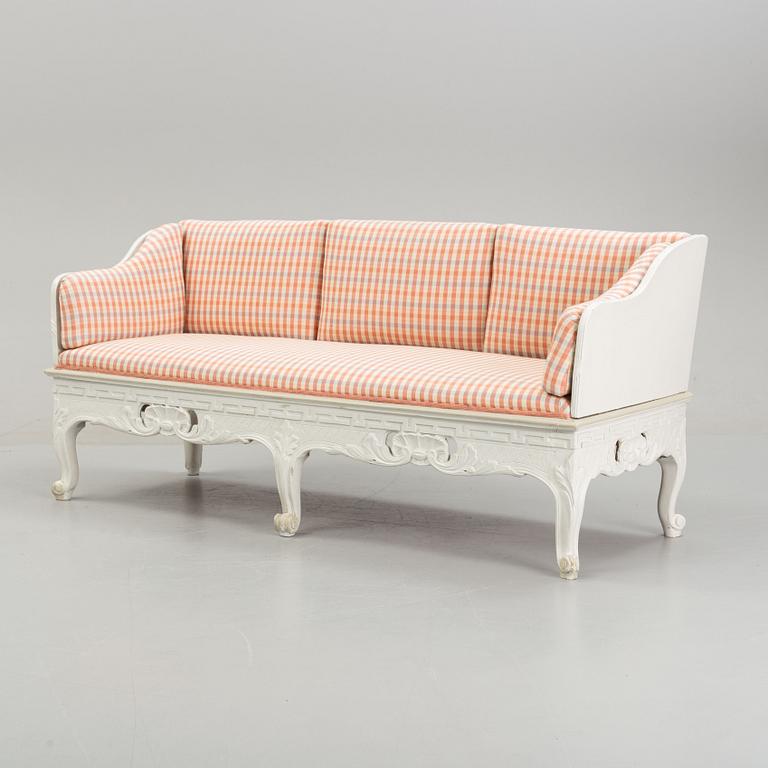 A rococo style sofa, 19th Century.