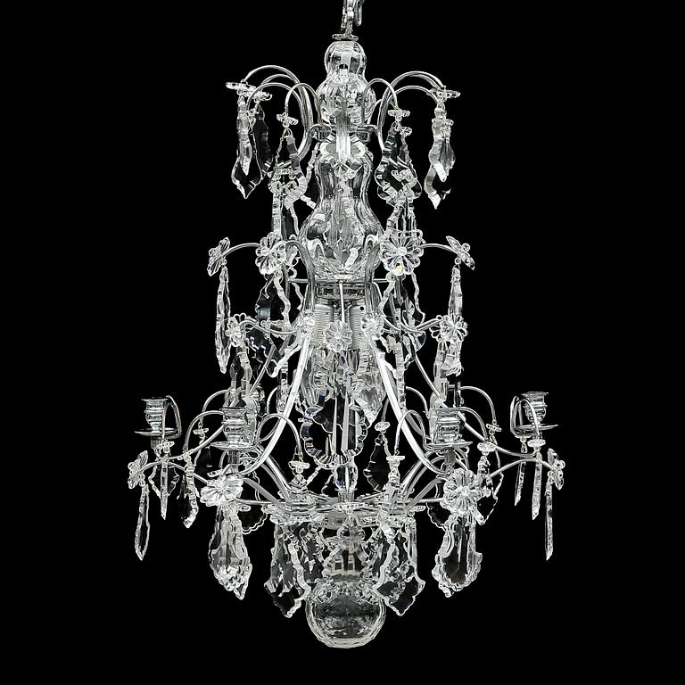 LJUSKRONA, barockstil, 1900-/2000-tal. Höjd ca 77 cm.