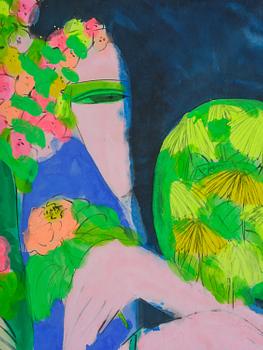 Walasse Ting, Two ladies with fans.