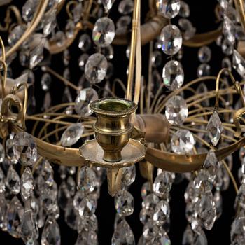 A gustavian style chandelier, second half of the 20th century,