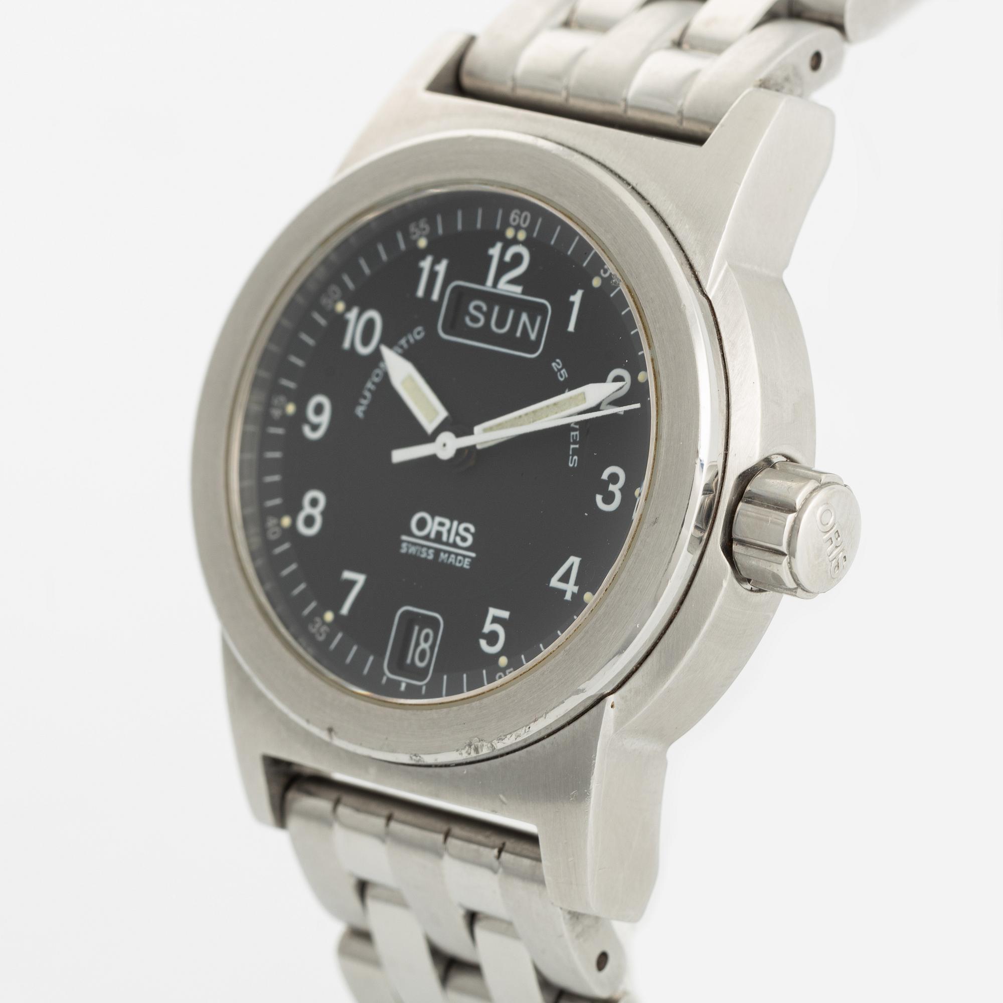 Oris, Big Crown, Day-Date, wristwatch, 35 mm.
