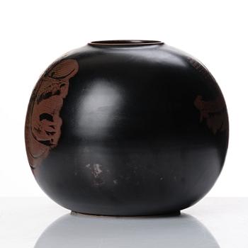 Stig Lindberg, a stoneware vase, Gustavsberg studio, Sweden 1970.