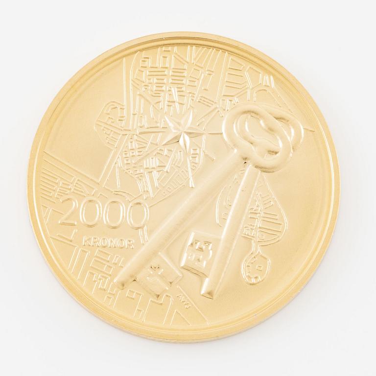 A Swedish commemorative goldcoin, 2004, 2000 kr.