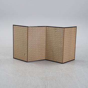 A four panel Japanese folding screen, 'Byobu', mid 20th century.