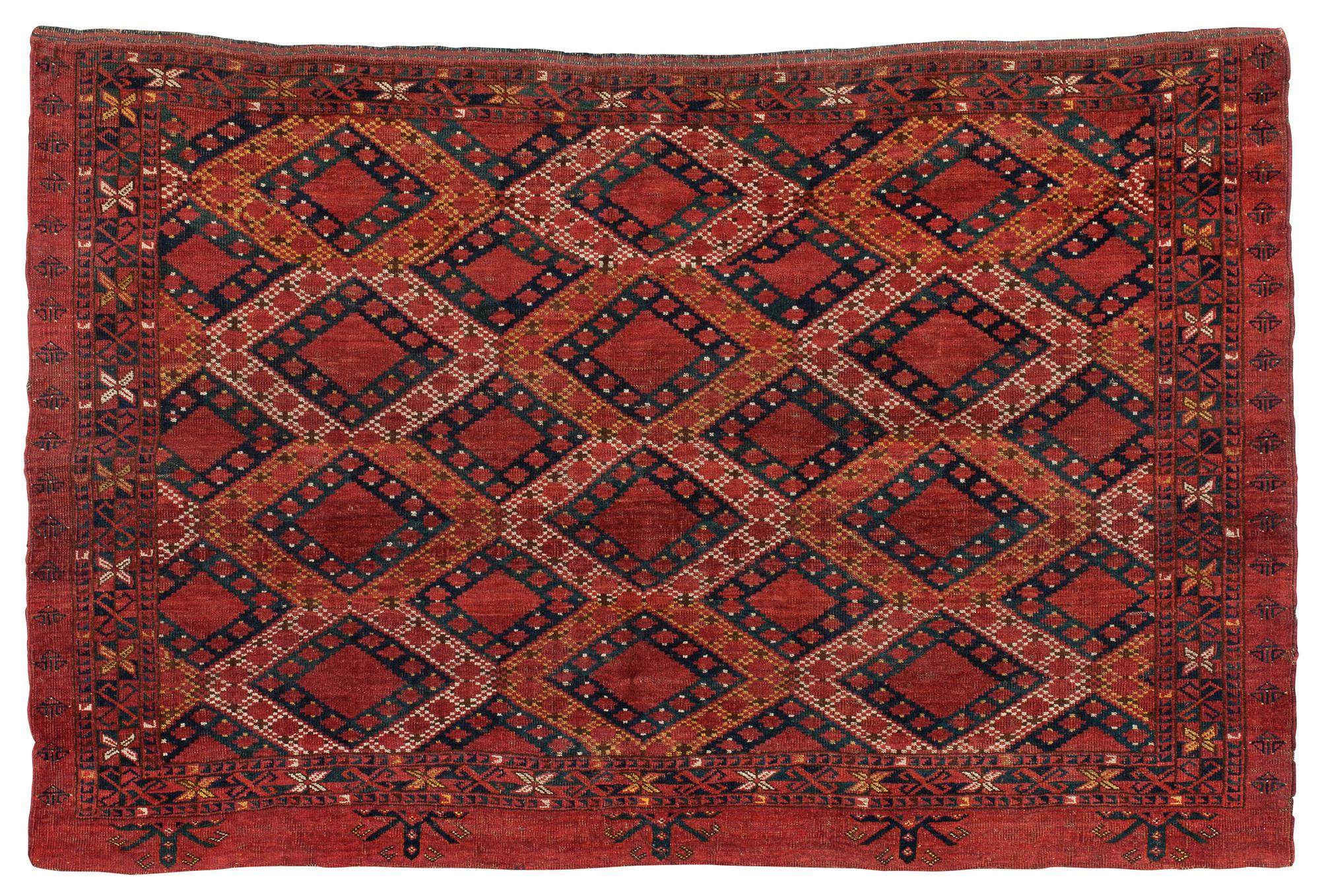 A CHUVAL-RUG. An antique Khalach, Middle Amu Darya (MAD), southern oasis. 112,5 x 167 cm.