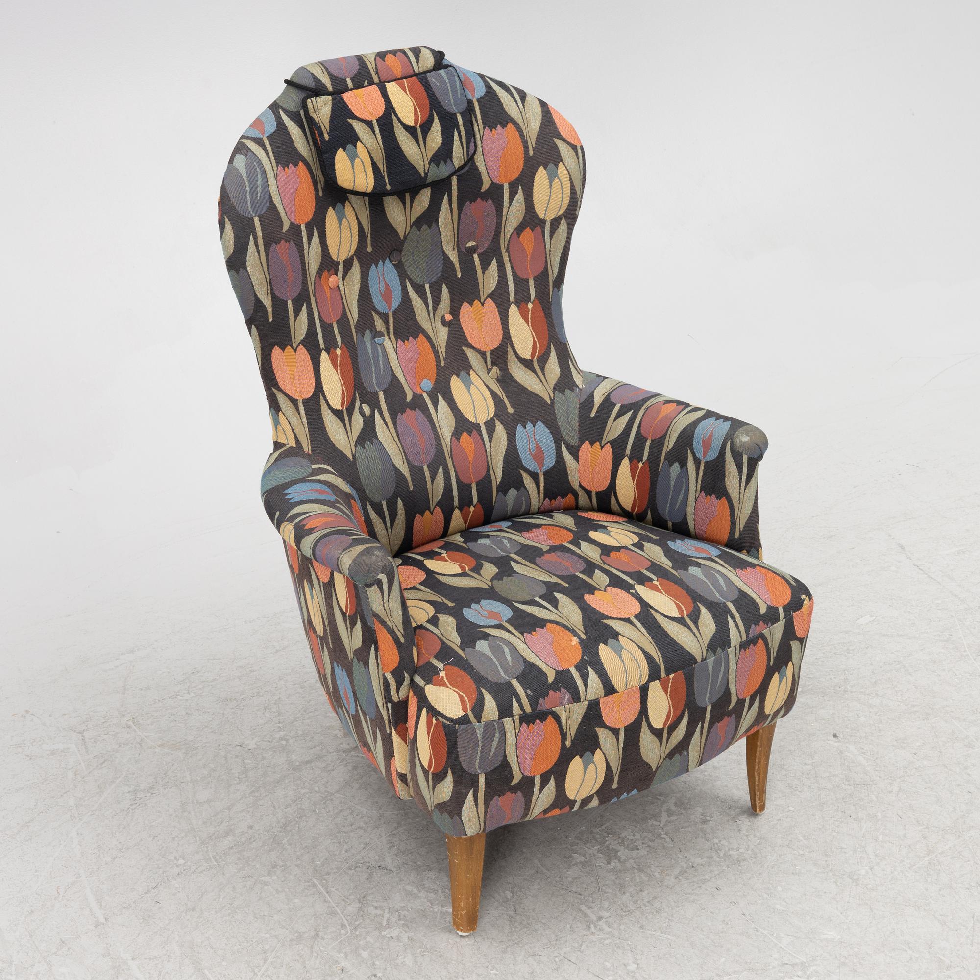 Carl Malmsten, an armchair, 'Farmor', late 20th century.