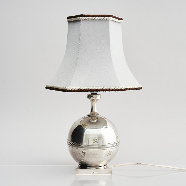 Jacob Ängman, a rare table lamp, Guldsmedsaktiebolaget, Stockholm, ca. 1930.