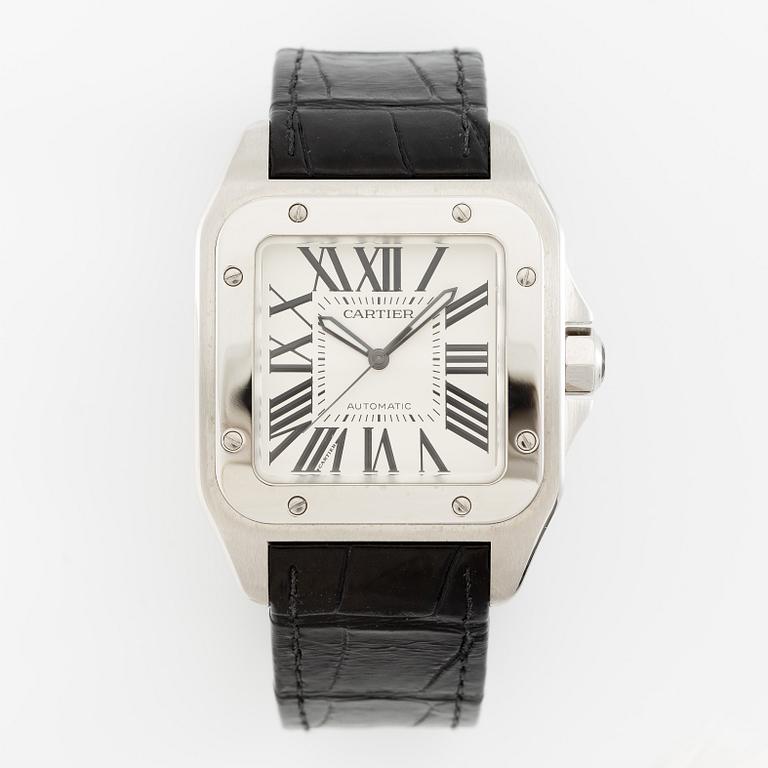 Cartier, Santos 100, wristwatch, 41.3 x 51.1 mm.