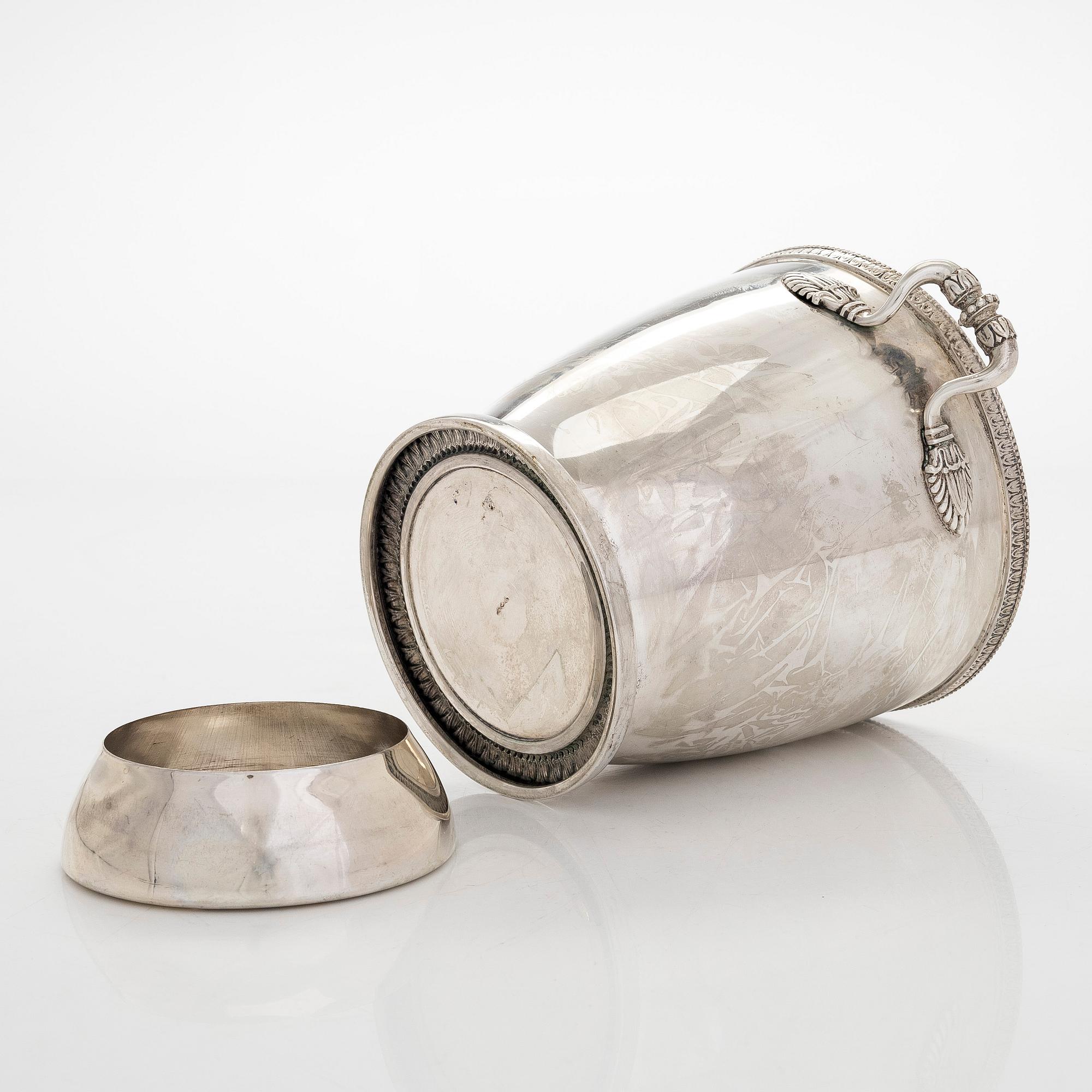 A german silver ice bucket,