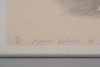 David Hockney, HENRY AT THE TABLE.
