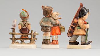 FIGURINER, 3 st, porslin, Hummel.