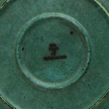 Wilhelm Kåge, an 'Argenta' stoneware dish, Gustavsberg, Sweden 1940.
