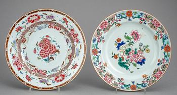 TALLRIKAR, 10 st, porslin, Qianlong, Kina 1700-tal.