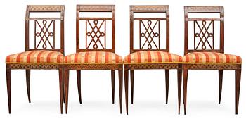 8. A SET OF FOUR CHAIRS.