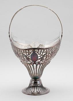 FRUKTKORG, nysilver, tidigt 1900-tal.