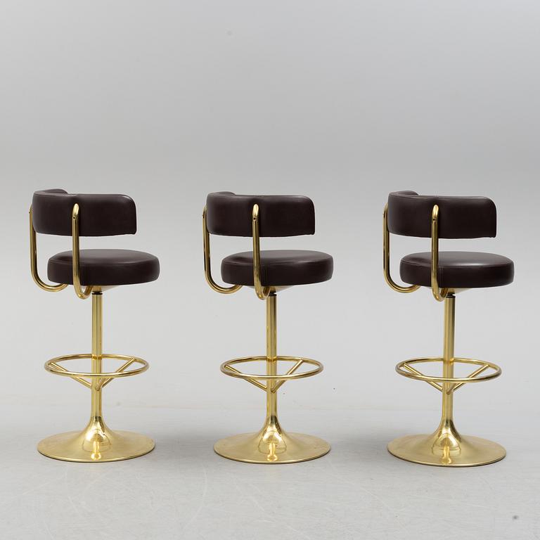 BÖRJE JOHANSON, 3 st barstolar, "Jupiter", Johanson design, Markaryd, 1900-talets andra hälft.