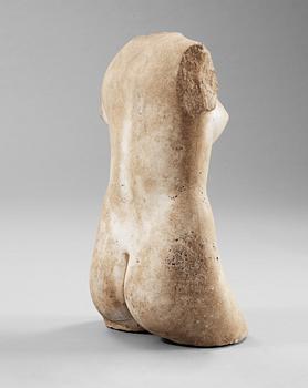 A torso, after the Antique, representing Aphrodite Anadyomene. Probably 19/20th Century.