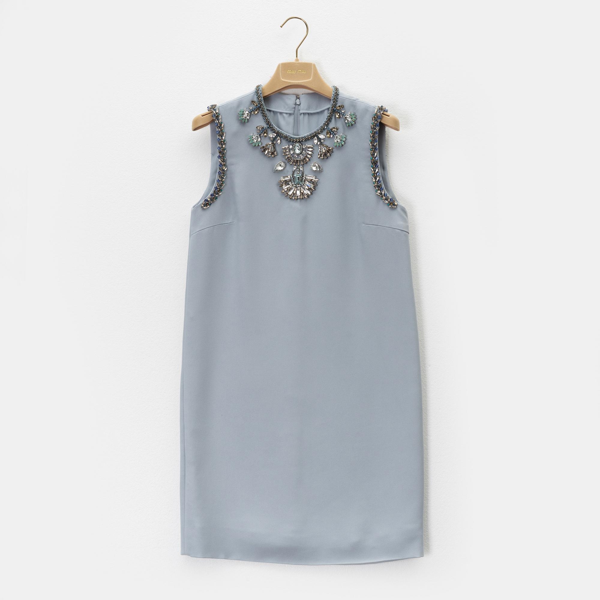 Miu Miu, a pearl and strass-embroidered dress, size 38.