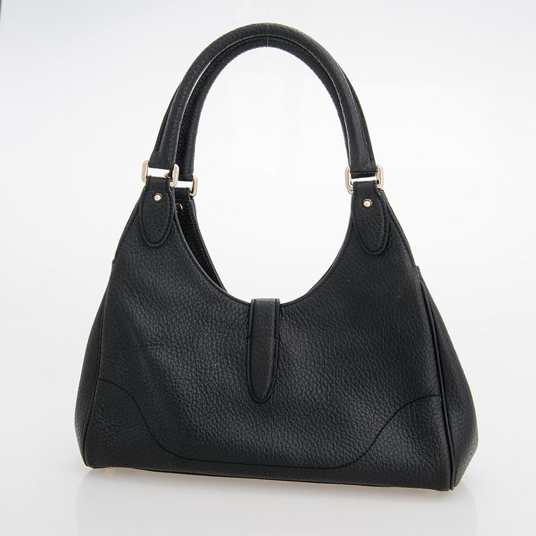 Gucci, A black leather 'Bardot' handbag.