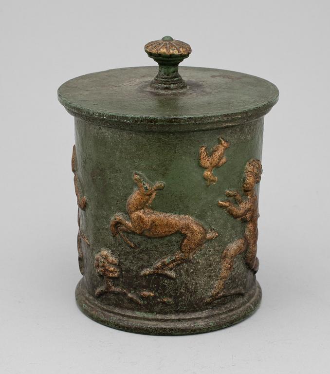 TOBAKSBURK, gjutjärn, Carl Elmberg, Näfveqvarns Bruk 1900-talets första hälft.