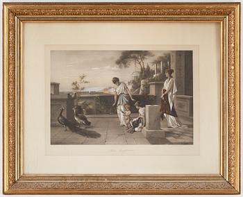 Luigi Crosio · OKÄND KONSTNÄR efter Luigi Crosio, litografi. 1800-tal.