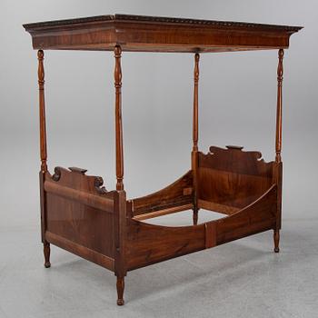 A late 19th century mahogany bed.