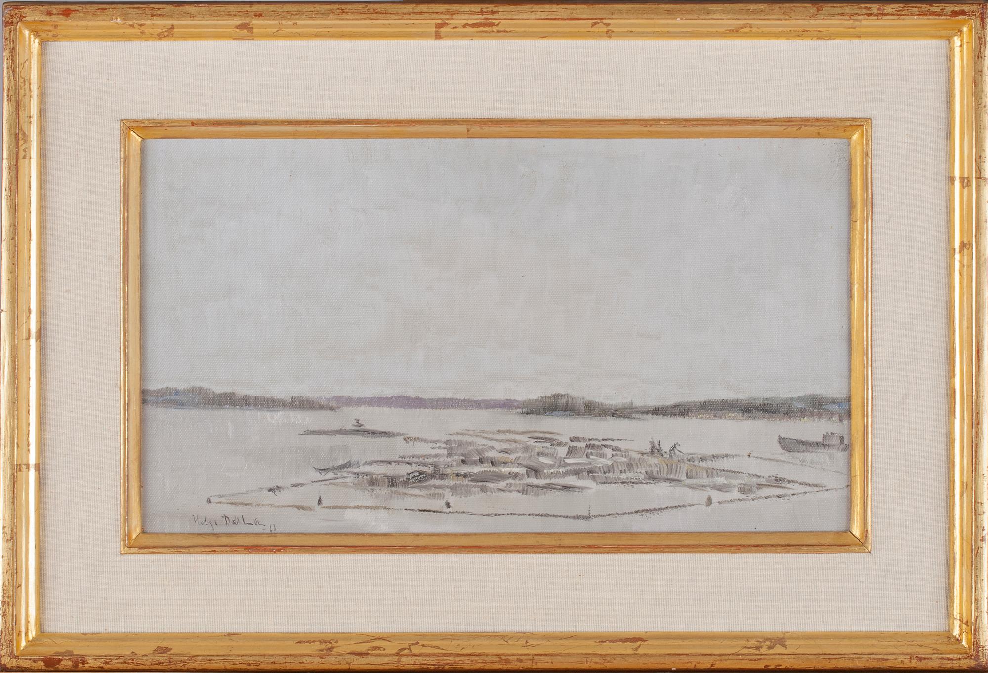 HELGE DAHLMAN, olja på duk, uppfodrad på skiva, signerad och daterad -68.