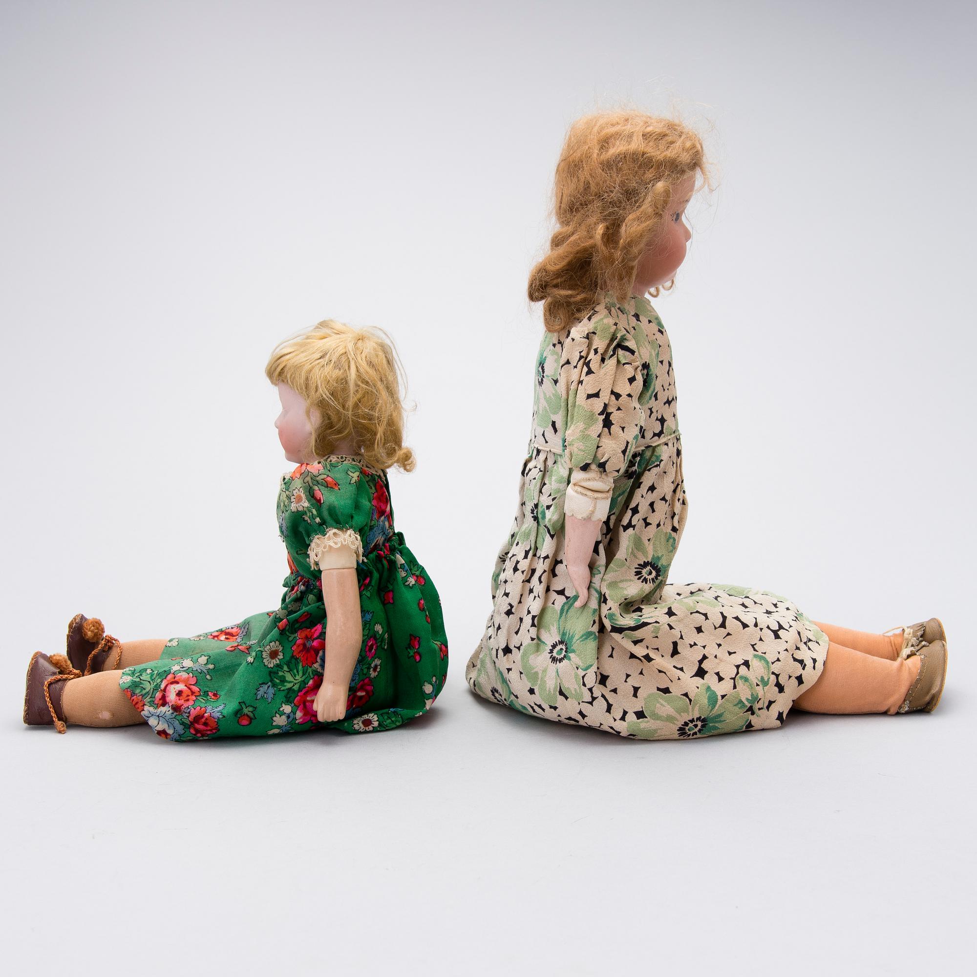 Two Dolls, first half of the 20th Century.