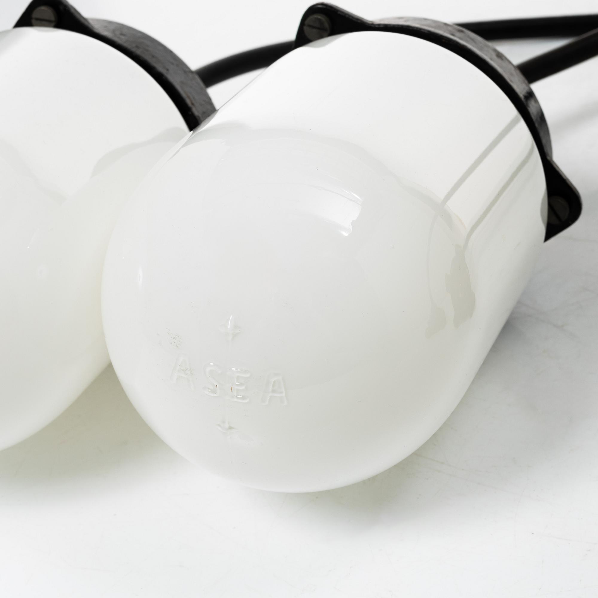 A pair of Industrial lamps, ASEA, first half of the 20th century.