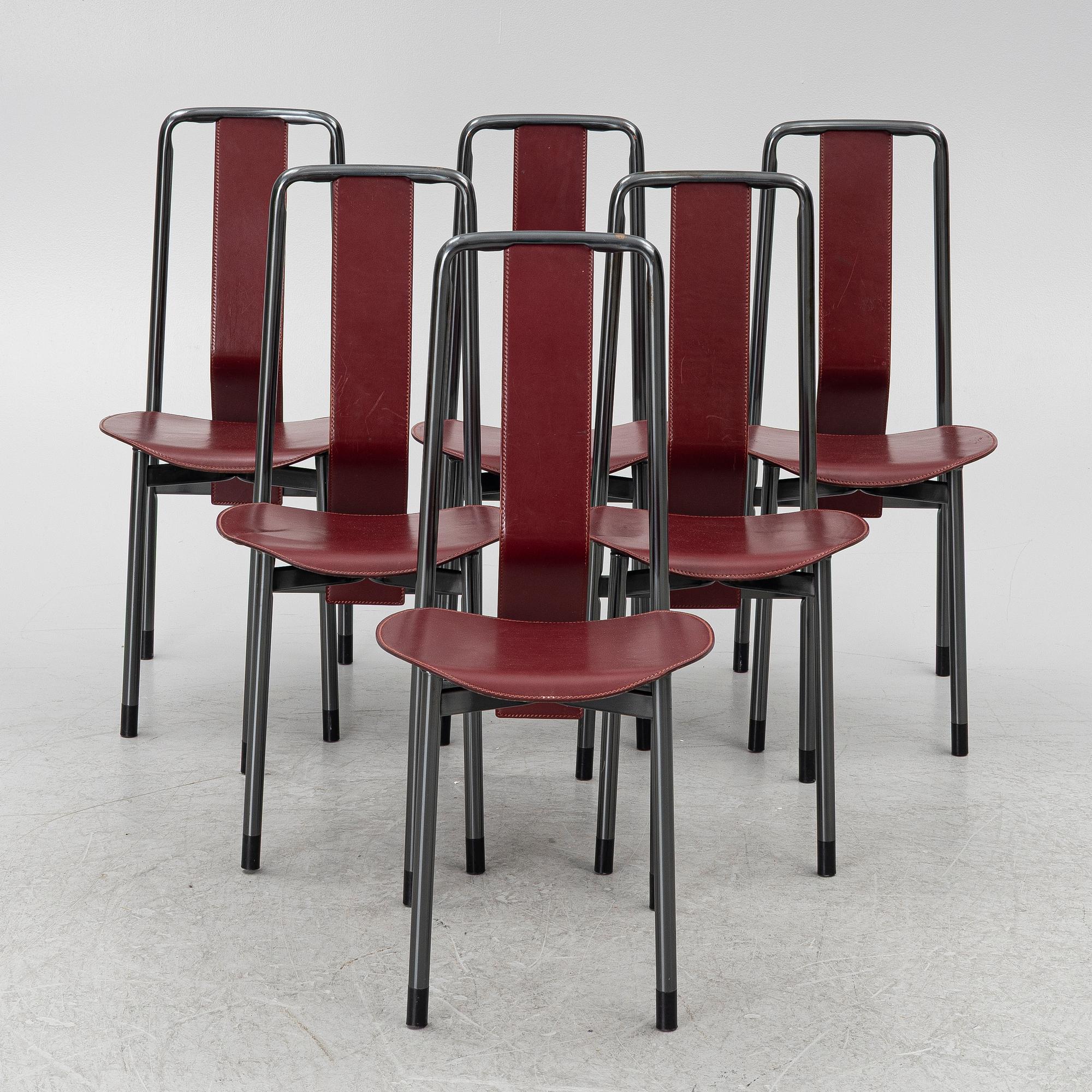 Achille Castiglioni, stolar, 6 st, "Irma", Zanotta, Italien.