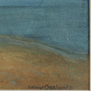 Helmer Osslund, pastell och gouache på papp-pannå, signerad.