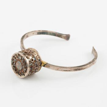 Lars Arby, five arm rings, sterling silver, Gothenburg 1963, 1967 and 1969.