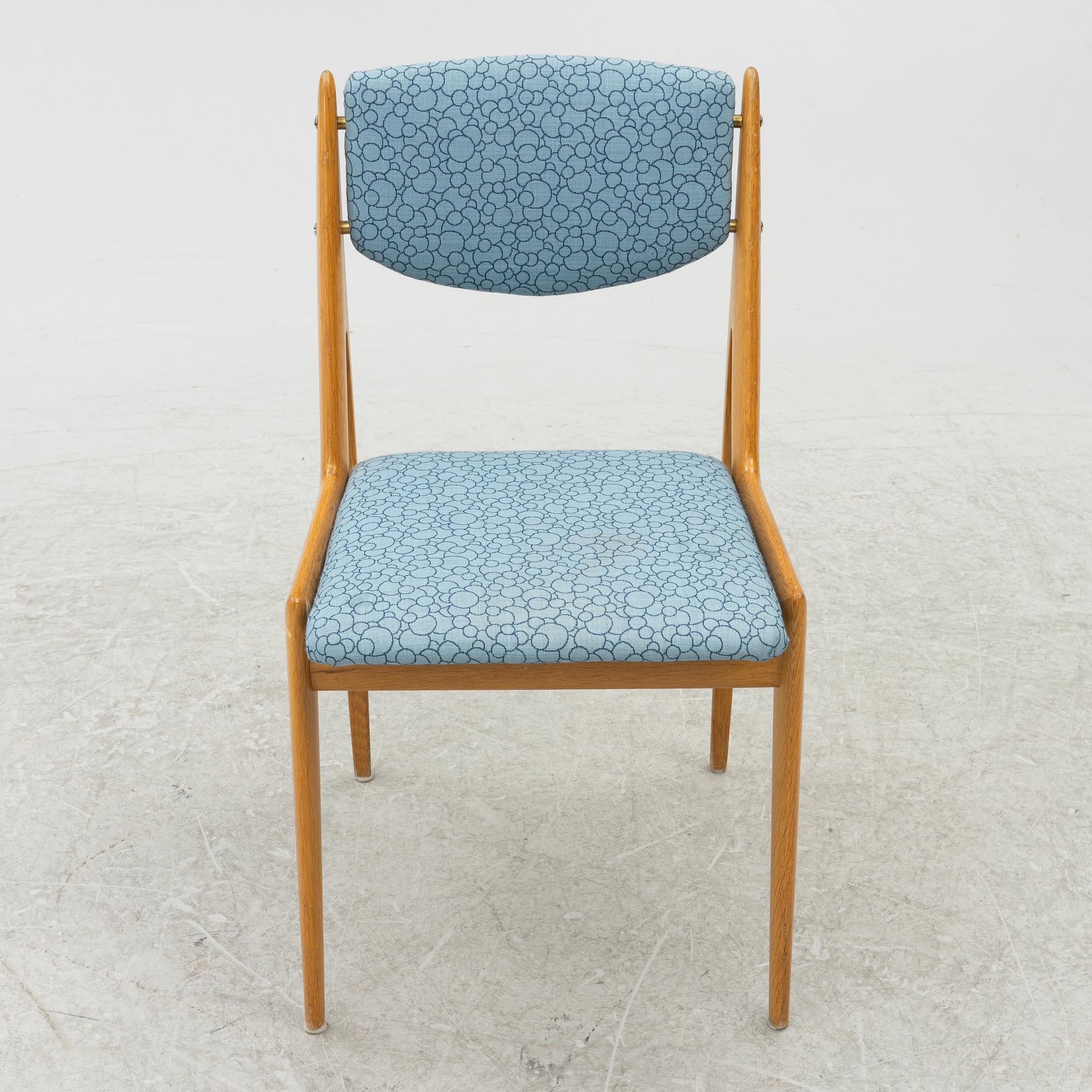 Arne Vodder, & Anton Borg, four 'Ella' chairs, Denmark, 1950's.