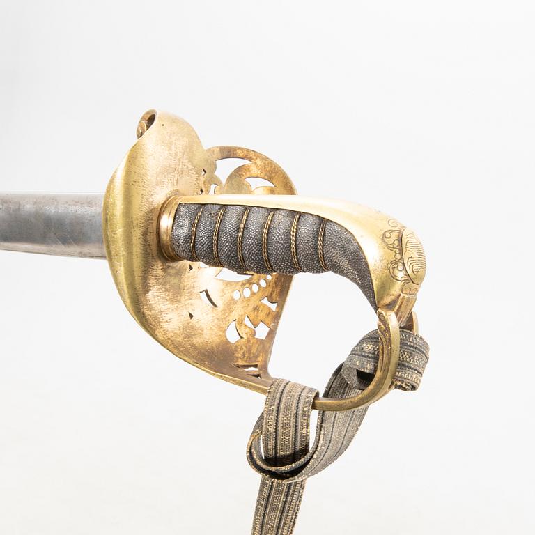 A Swedish, sabre 1859 pattern for infantry officer, with scabbard.