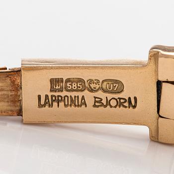 Björn Weckström, a 14K gold bracelet 'Tundra' for Lapponia 1973.