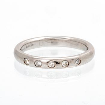 Tiffany & Co, Elsa Peretti, ring platinum 950 samt briljantslipade diamanter.