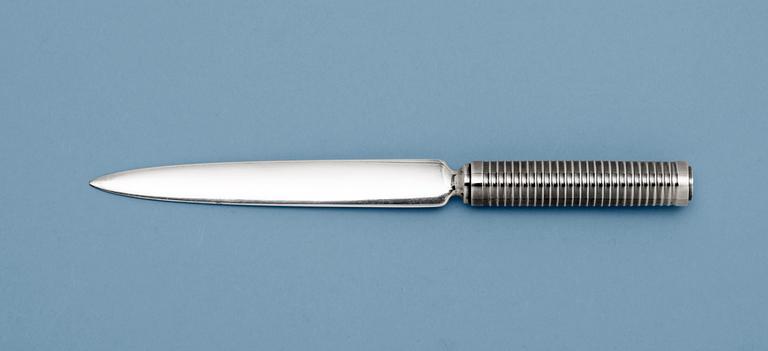 A Sigvard Bernadotte sterling letter opener by Georg Jensen & Wendel, Copenhagen 1945-51.