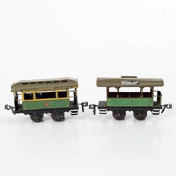 Carette, locomotive with two carriages, scale 1, Germany, before 1917.