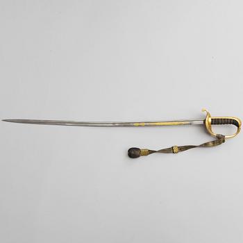 A Swedish second half of the 19th century sabre with scabbard.