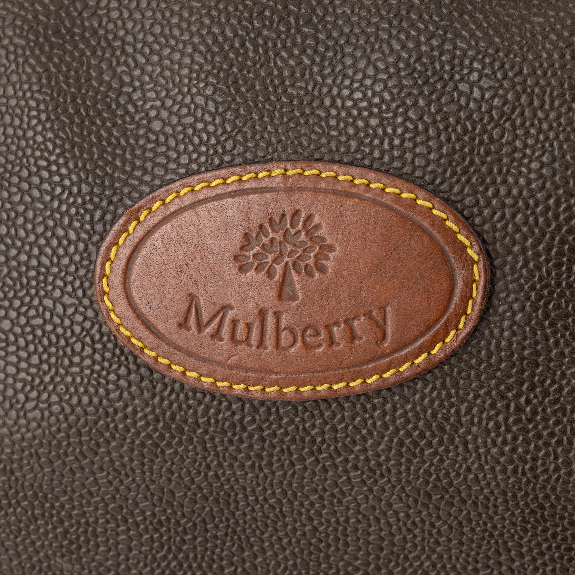 Mulberry, 'Clipper' scotch grain weekend bag.