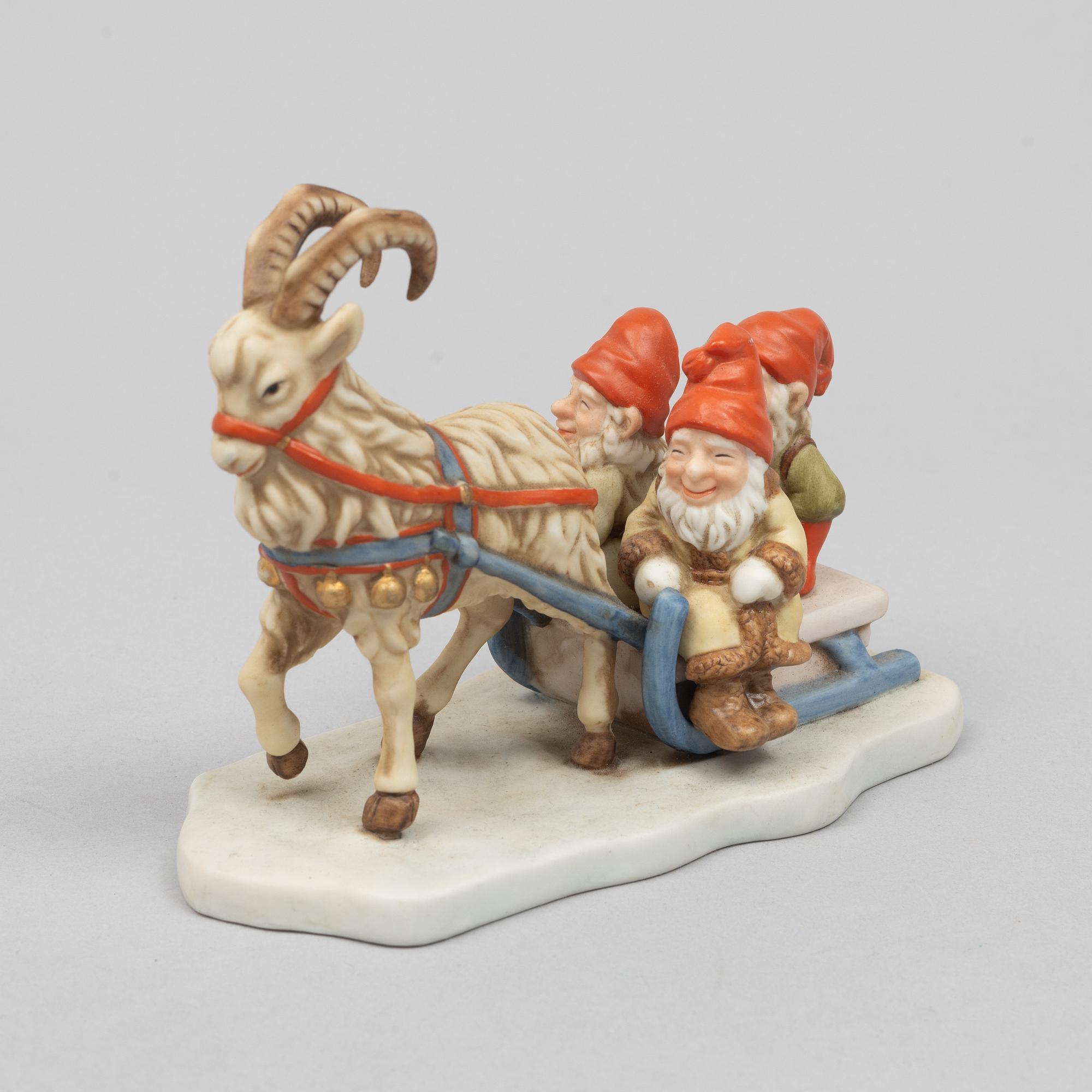 Jenny Nyström, efter. Figuriner, 12 st, porslin, Kalmar Läns museum.