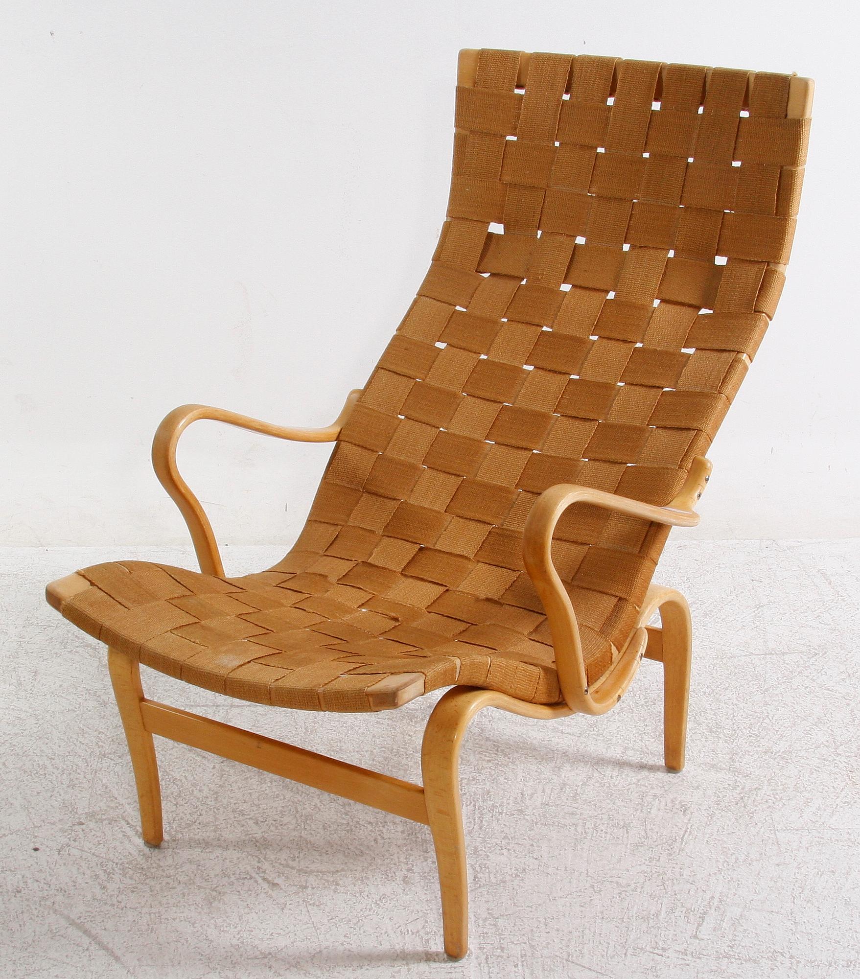 FÅTÖLJ. "Pernilla", Bruno Mathsson, 1961.