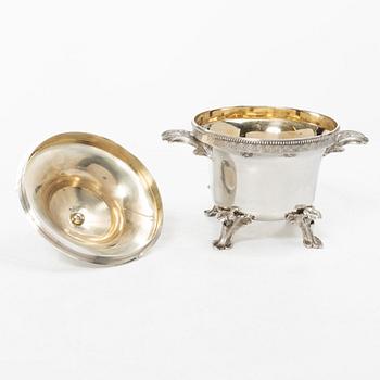 A Swedish silver bowl with lid, mark of Alfred Ambrosius, Stockholm 1891.