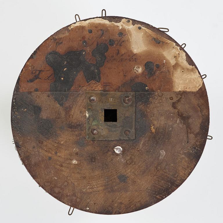 GOLVUR med spelverk, av Peter Strand 1798, med 14 stycken musikrullar. Sengustavianskt.