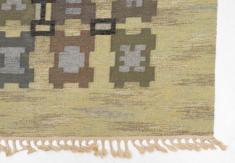 Judith Johansson, a carpet, 'Squares', flat weave, c. 286 x 200 cm, signed JJ.