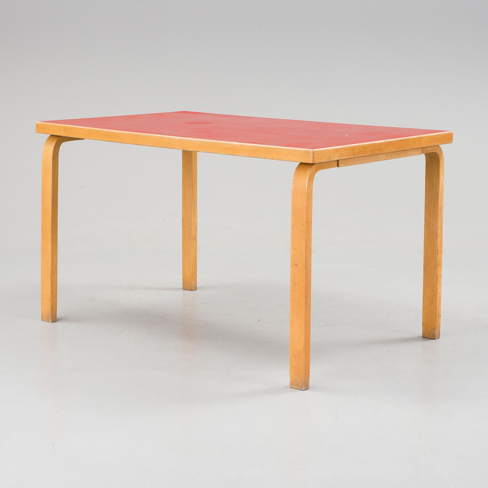 A chair and a table by Alvar Aalto, Artek.